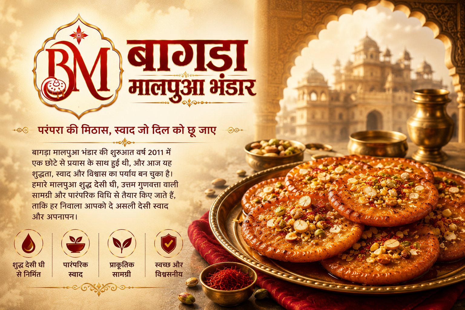 बागड़ा मालपुआ भंडार - Best Malpua in Goner Jaipur
